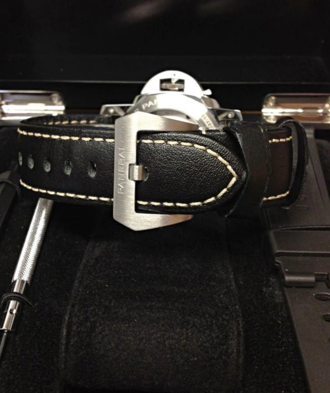 PANERAI LUMINOR GMT BRACCIALE IN PELLE NERO