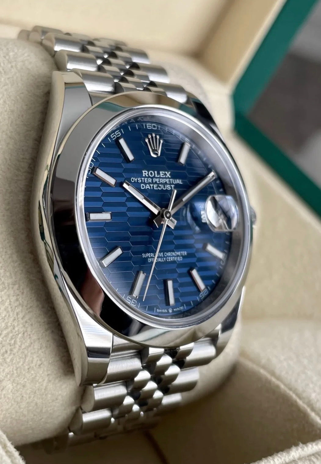 ROLEX DATEJUST JUBILÈE FLUTED BLU