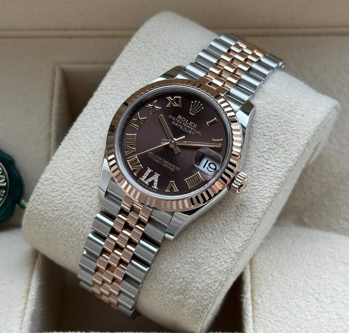 ROLEX DATEJUST JUBILEE GOLD CHOCOLATE NUMERI ROMANI