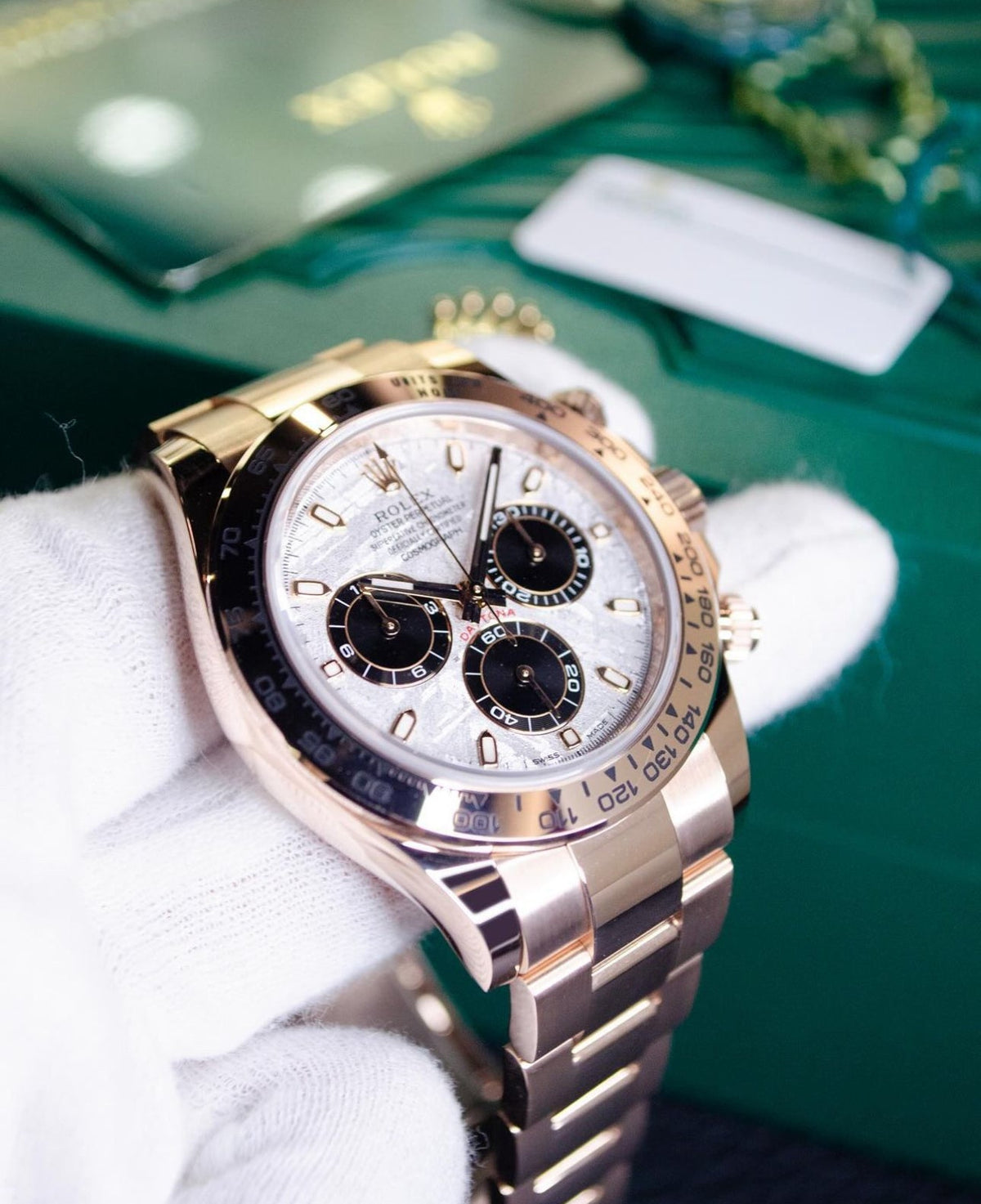 ROLEX DAYTONA GOLD ROSÉ QUADRANTE BIANCO