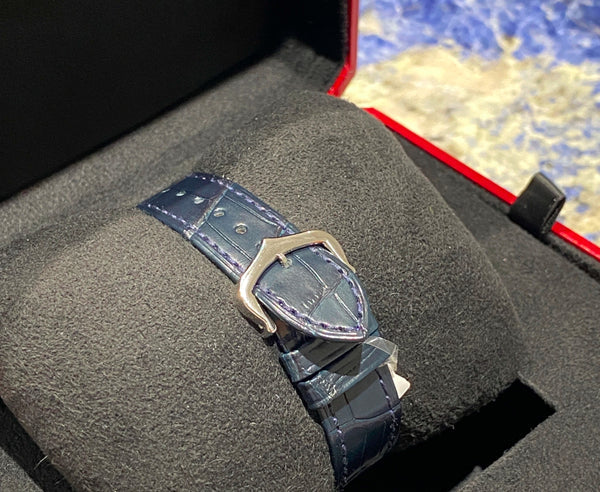 CARTIER SANTOS DUMONT IN PELLE BLU