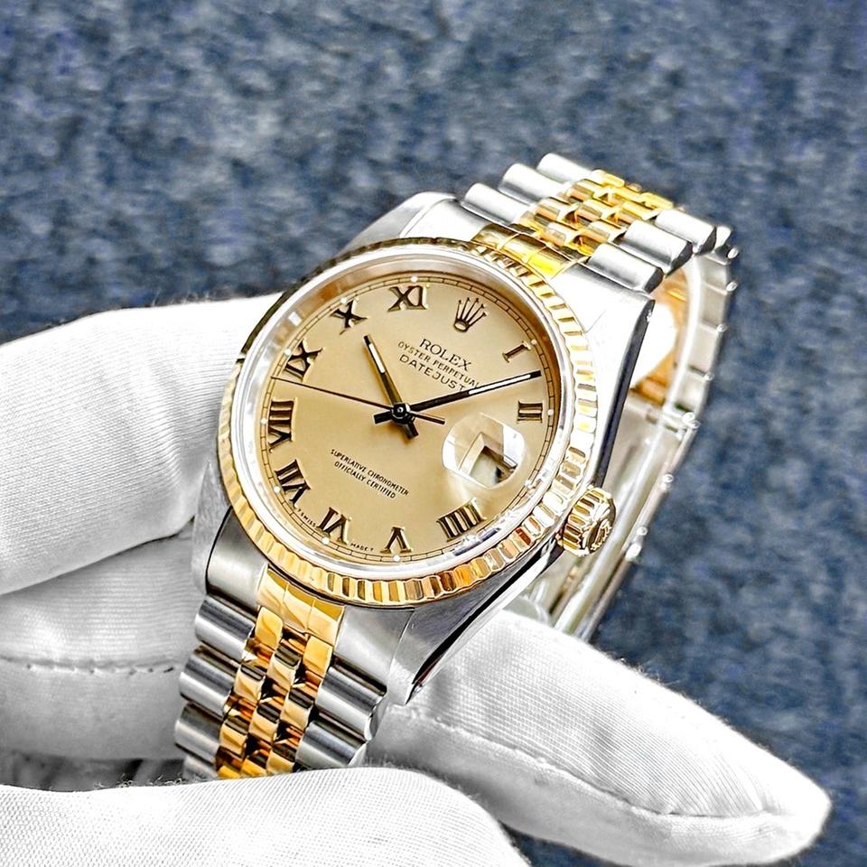 ROLEX DATEJUST JUBILEE CHAMPAGNE ROMAN