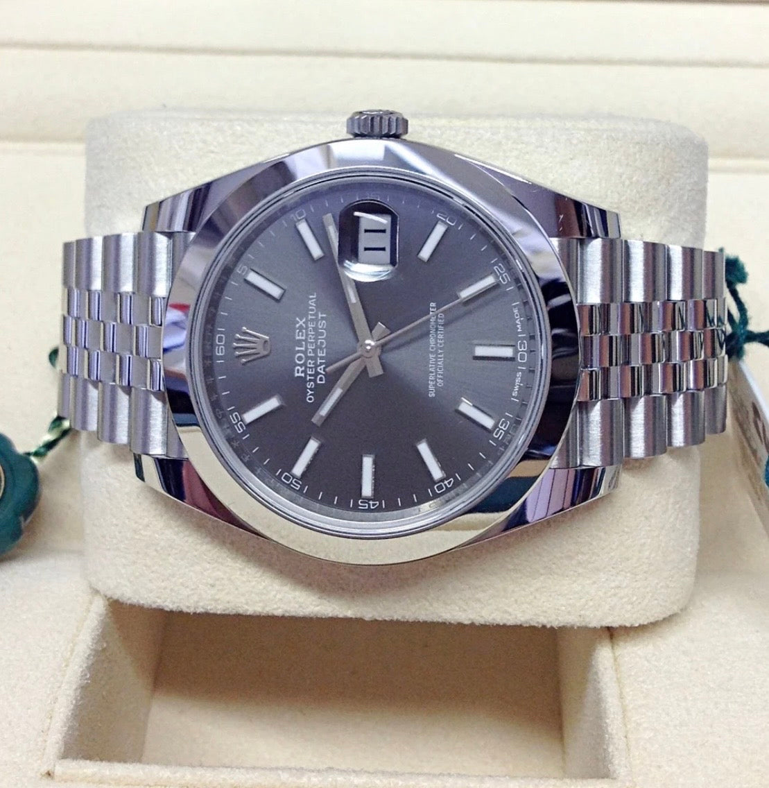 ROLEX DATEJUST JUBILÈE GRIGIO GHIERA LISCIA