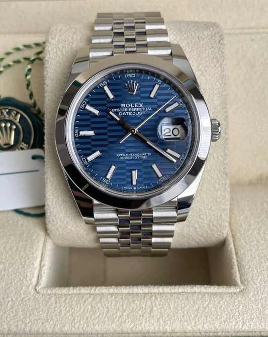 ROLEX DATEJUST JUBILÈE FLUTED BLU