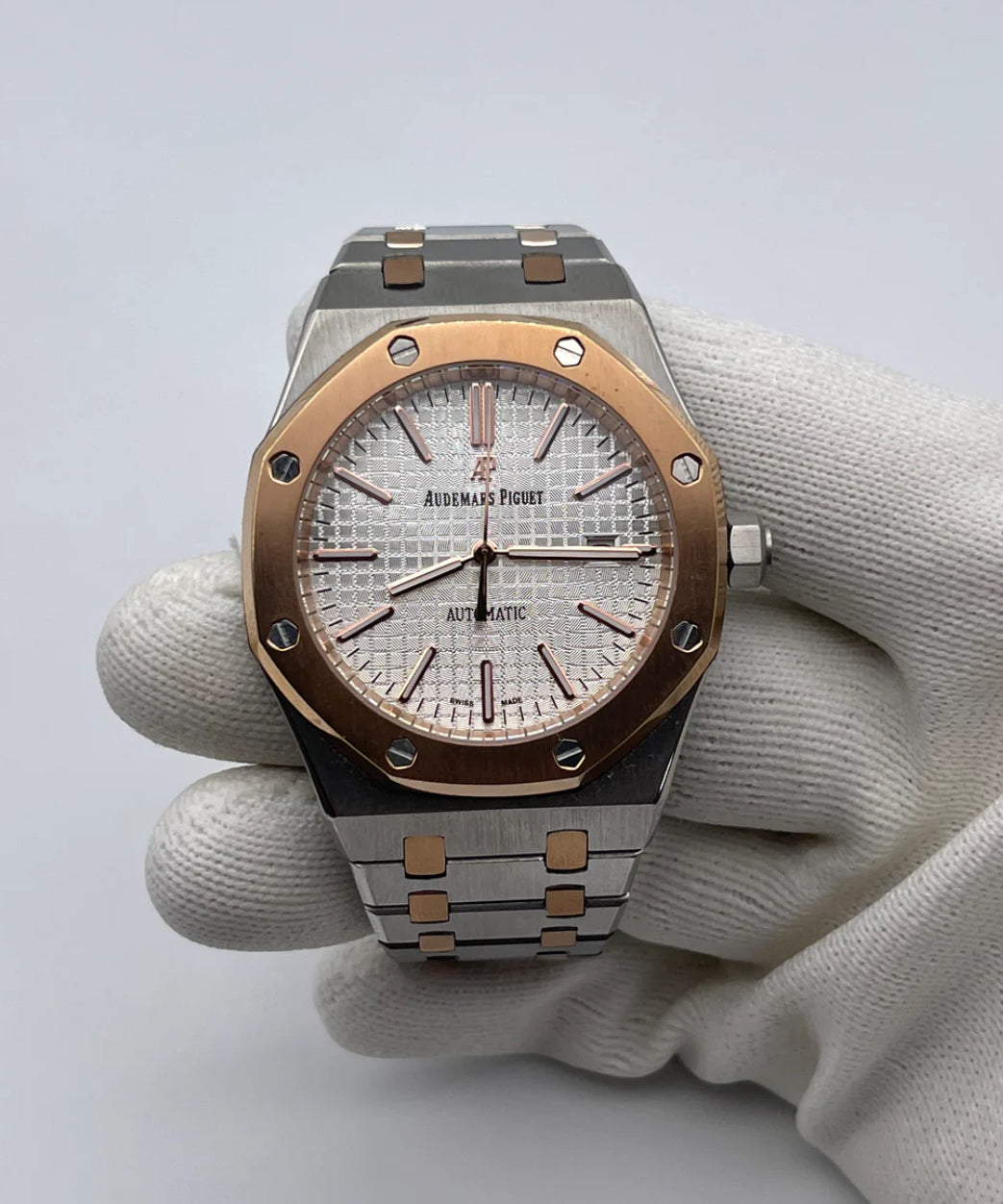 AUDEMARS PIGUET ROYAL OAK ACCIAIO E ORO QUADRANTE BIANCO