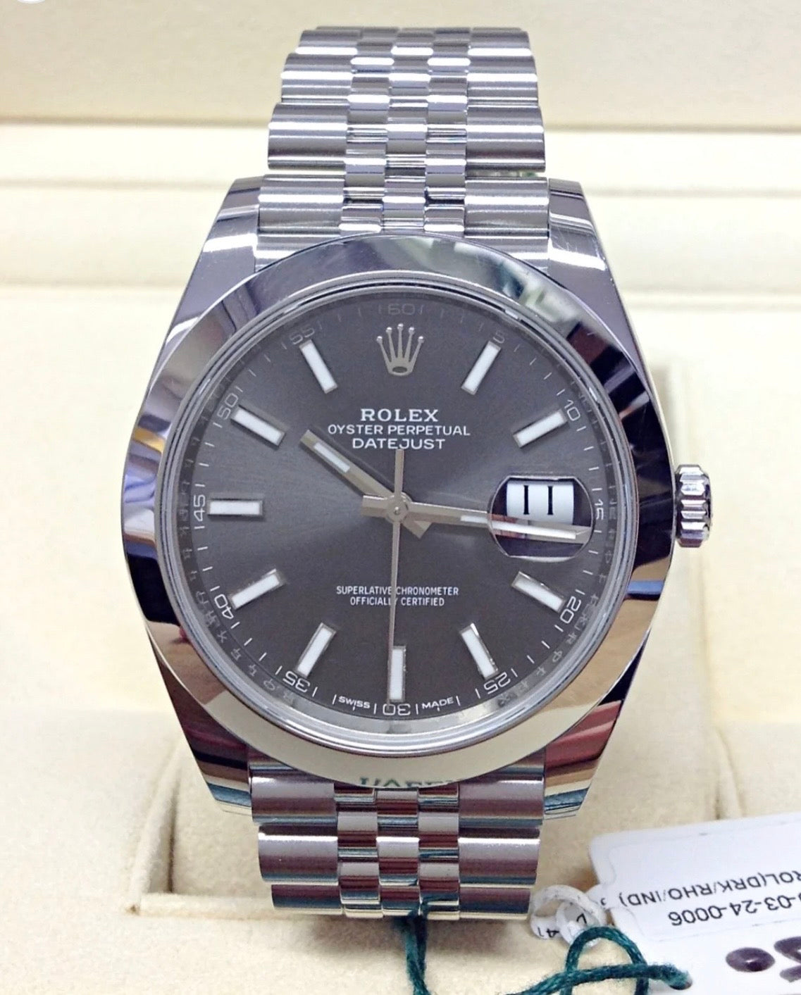 ROLEX DATEJUST JUBILÈE GRIGIO GHIERA LISCIA