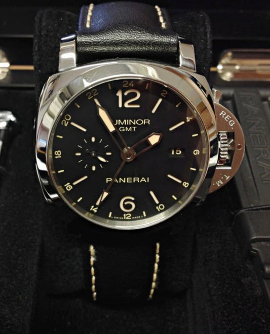 PANERAI LUMINOR GMT BRACCIALE IN PELLE NERO