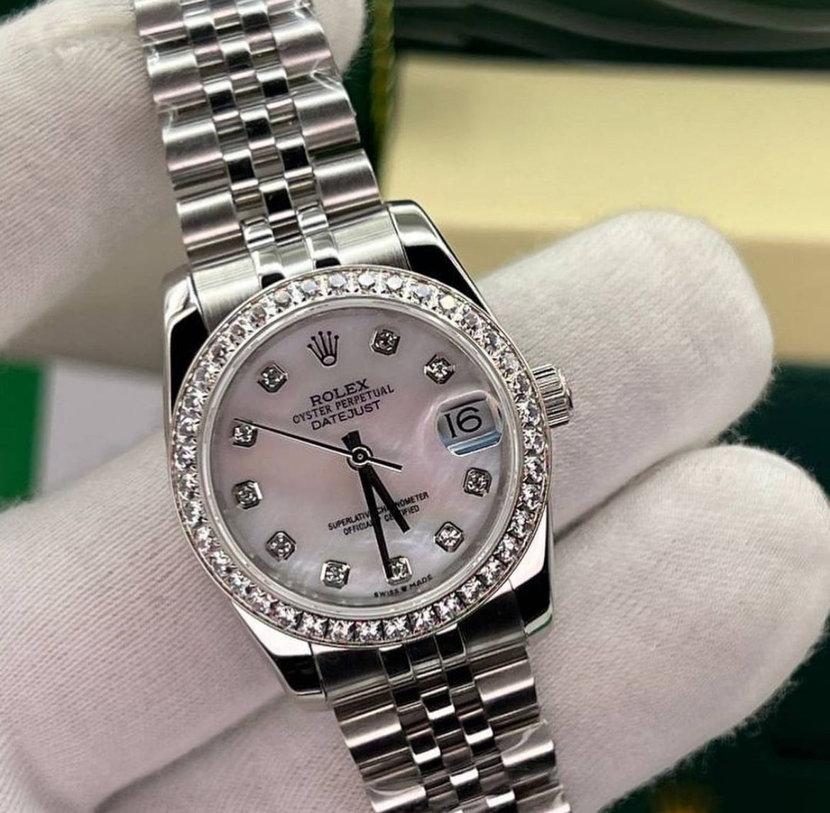 ROLEX DATEJUST DIAMOND QUADRANTE MADREPERLA