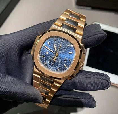 PATEK PHILIPPE NAUTILUS GOLD BLU DIAL