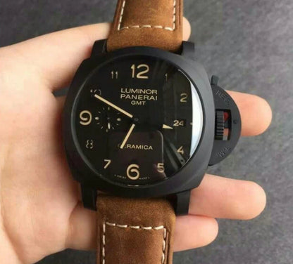 PANERAI LUMINOR GMT BRACCIALE IN PELLE MARRONE