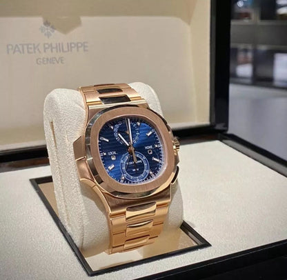 PATEK PHILIPPE NAUTILUS GOLD BLU DIAL