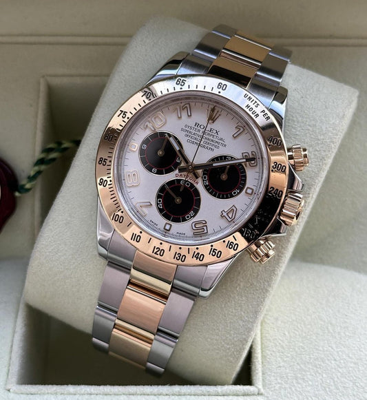 ROLEX DAYTONA ACCIAIO E ORO QUADRANTE BIANCO CRONO NERO