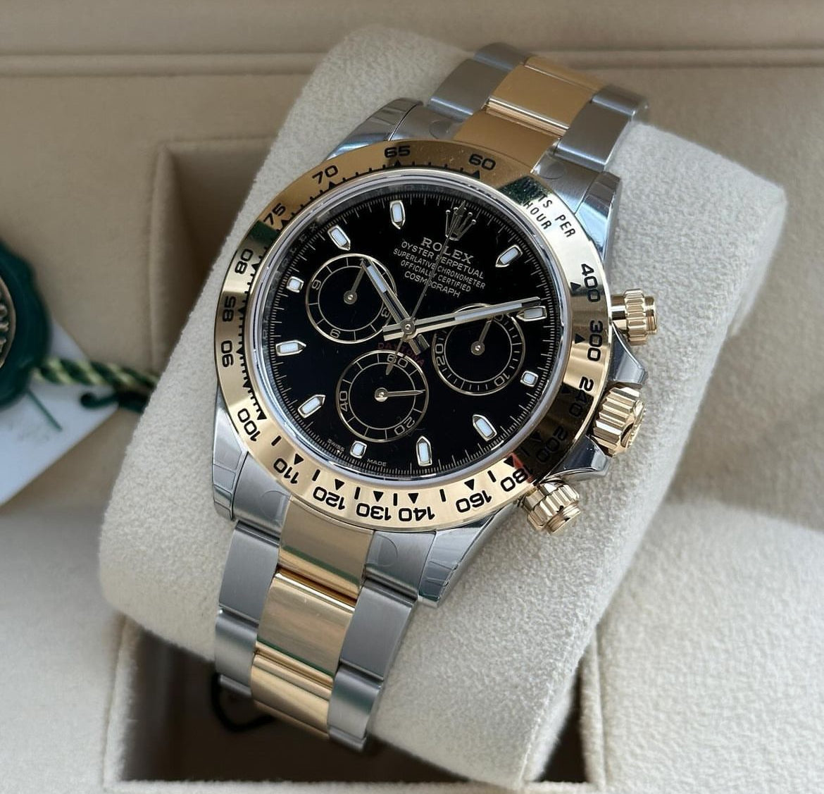 ROLEX DAYTONA ACCIAIO E ORO QUADRANTE NERO