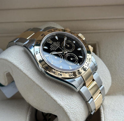ROLEX DAYTONA ACCIAIO E ORO QUADRANTE NERO
