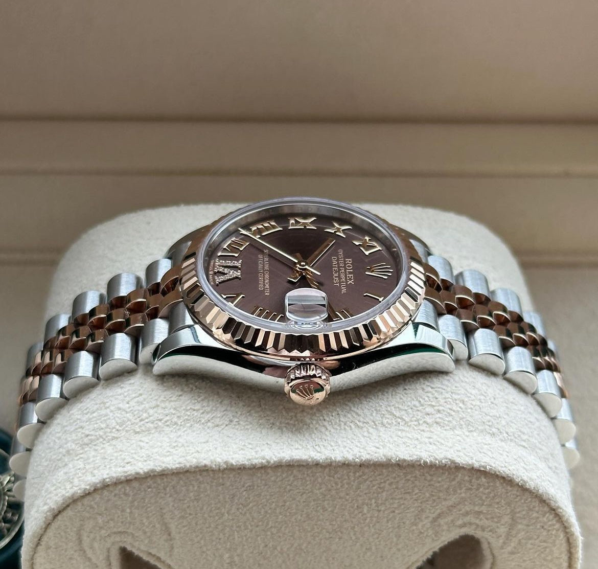 ROLEX DATEJUST JUBILEE GOLD CHOCOLATE NUMERI ROMANI