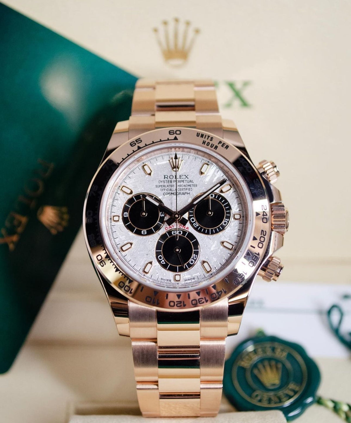 ROLEX DAYTONA GOLD ROSÉ QUADRANTE BIANCO