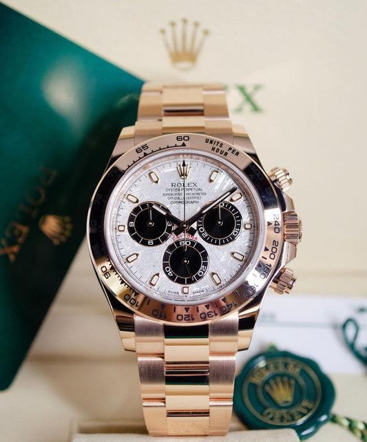 ROLEX DAYTONA GOLD ROSÉ QUADRANTE BIANCO