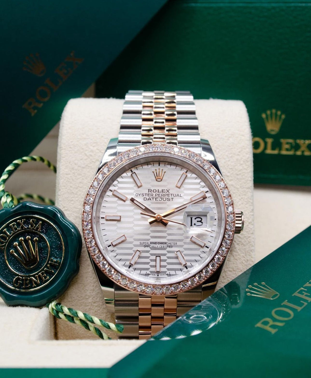ROLEX DATEJUST JUBILEE ACCIAIO E ORO GHIERA DIAMOND