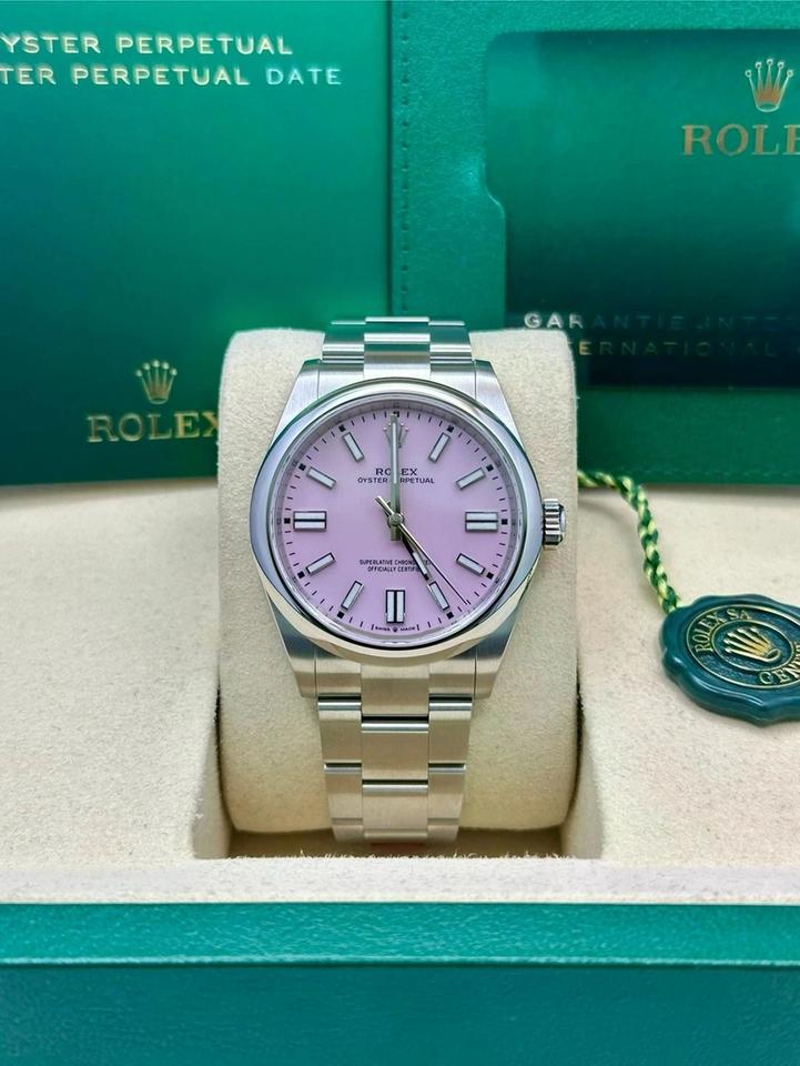 ROLEX OYSTER PERPETUAL PINK DIAL