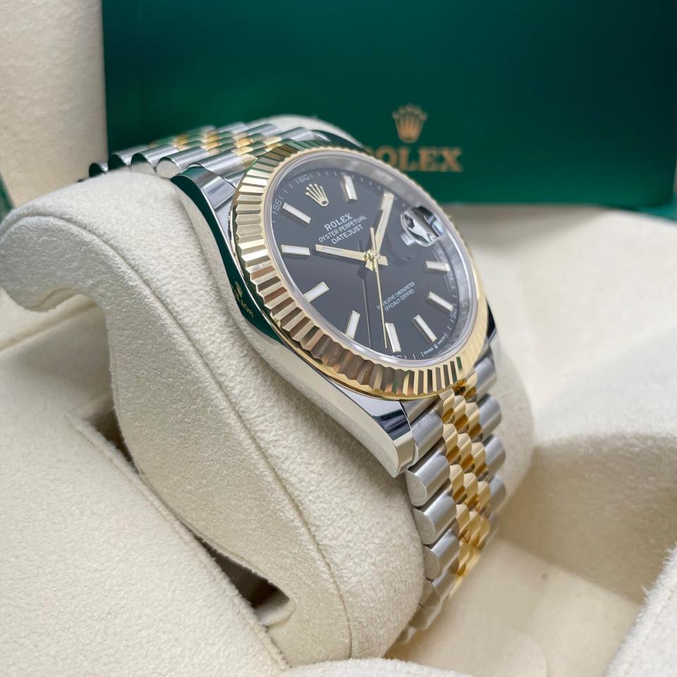 ROLEX DATEJUST JUBILEE ACCIAIO E ORO BLACK DIAL