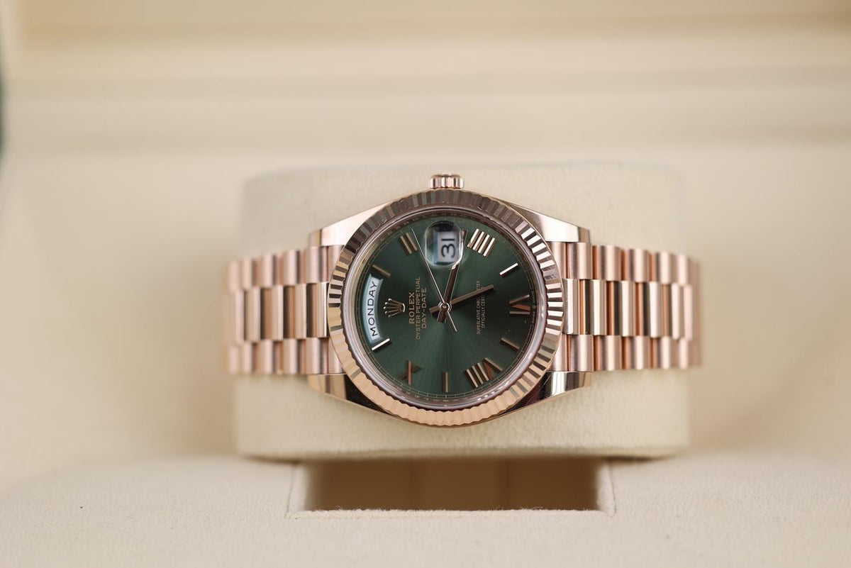 ROLEX DAY-DATE ORO ROSA QUADRANTE VERDE