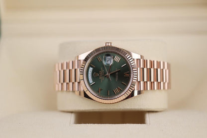ROLEX DAY-DATE ORO ROSA QUADRANTE VERDE