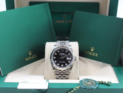 ROLEX DATEJUST JUBILEE BLACK DIAL DIAMOND
