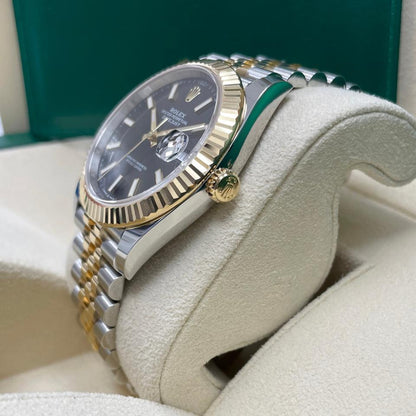 ROLEX DATEJUST JUBILEE ACCIAIO E ORO BLACK DIAL