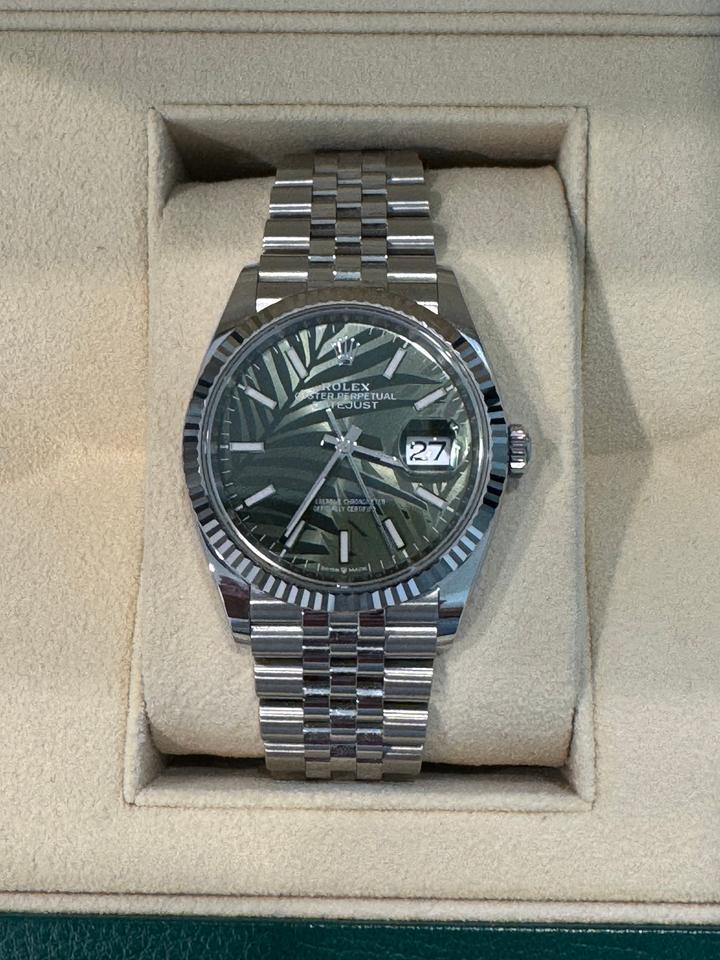 ROLEX DATEJUST JUBILÈE GREEN PALM