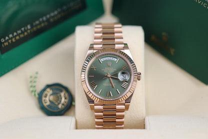 ROLEX DAY-DATE ORO ROSA QUADRANTE VERDE