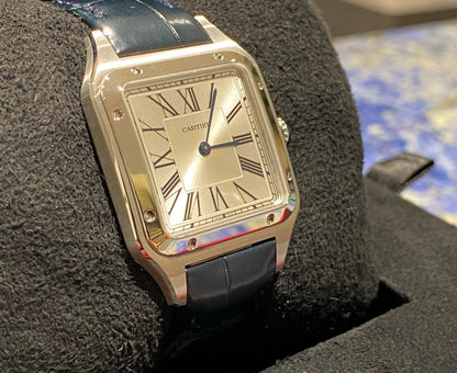 CARTIER SANTOS DUMONT IN PELLE BLU