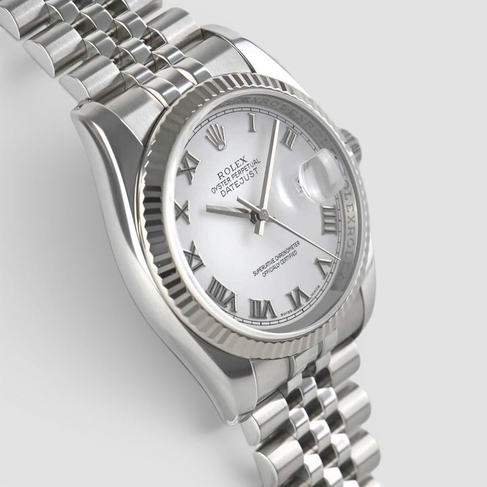 ROLEX DATEJUST JUBILÈE BIANCO NUMERI ROMANI