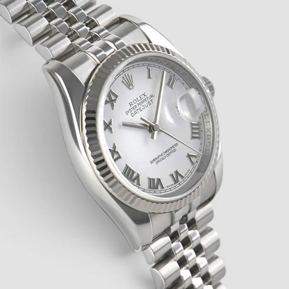 ROLEX DATEJUST JUBILÈE BIANCO NUMERI ROMANI