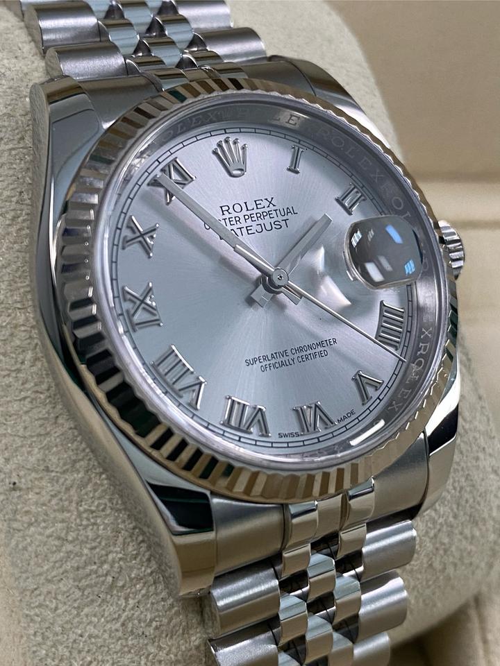 ROLEX DATEJUST JUBILEE SILVER DIAL NUMERI ROMANI