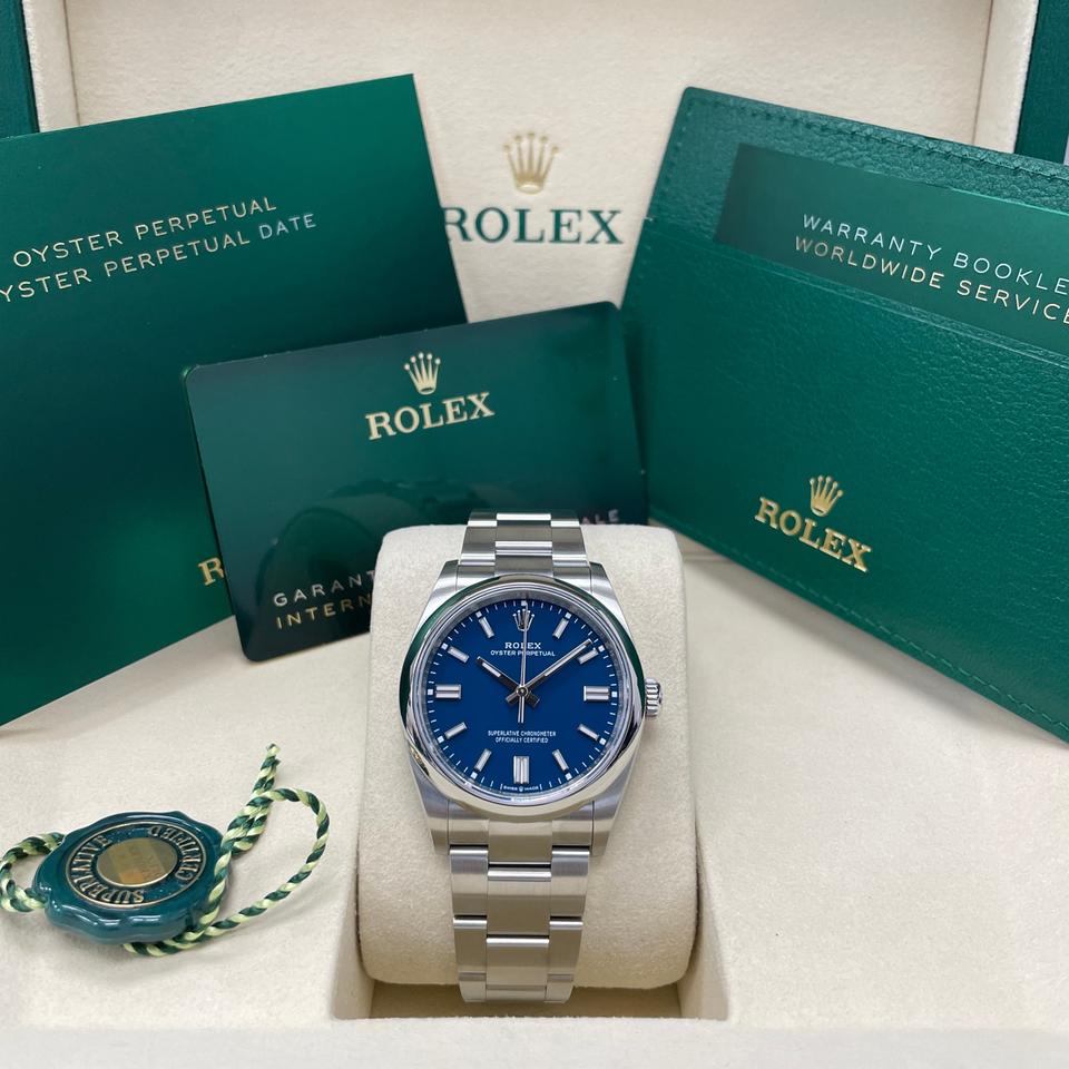 ROLEX OYSTER PERPETUAL BLUE DIAL