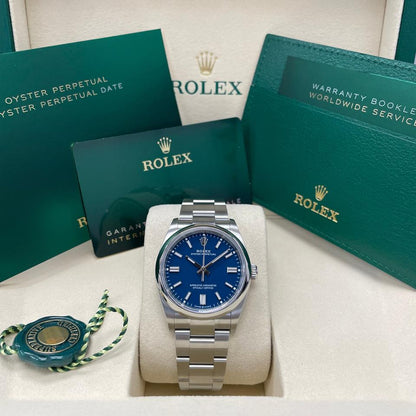 ROLEX OYSTER PERPETUAL BLUE DIAL