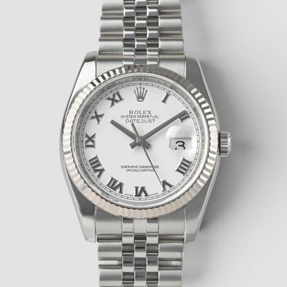 ROLEX DATEJUST JUBILÈE BIANCO NUMERI ROMANI