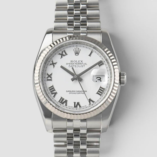 ROLEX DATEJUST JUBILÈE BIANCO NUMERI ROMANI