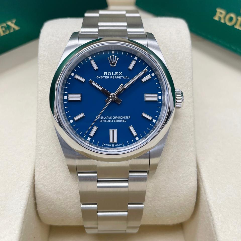 ROLEX OYSTER PERPETUAL BLUE DIAL