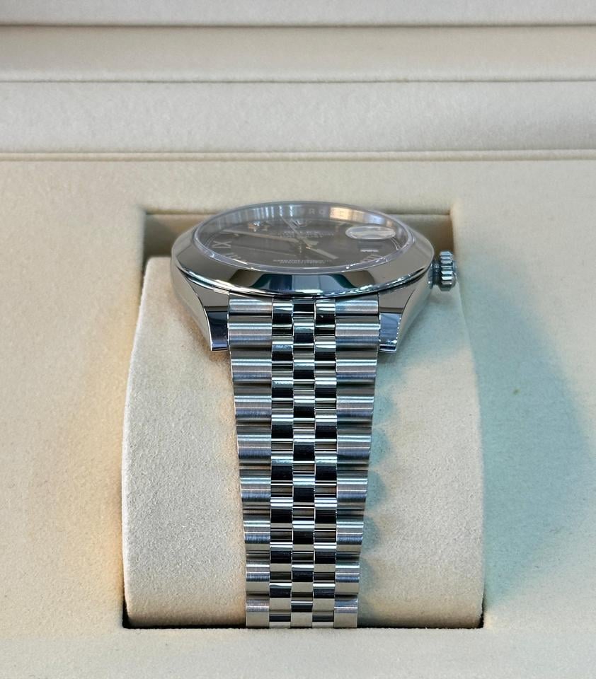 ROLEX DATEJUST JUBILEE BLU NUMERI ROMANI GHIERA LISCIA