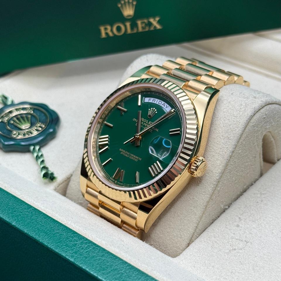 ROLEX DAY-DATE ORO GIALLO QUADRANTE VERDE