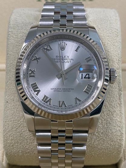 ROLEX DATEJUST JUBILEE SILVER DIAL NUMERI ROMANI