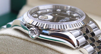 ROLEX DATEJUST JUBILEE BLACK DIAL DIAMOND