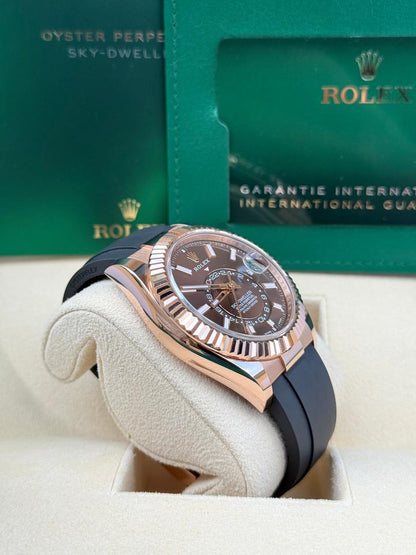 ROLEX SKY-DWELLER OYSTERFLEX CHOCOLATE