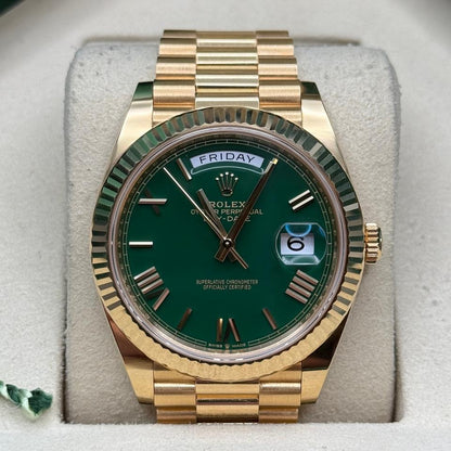 ROLEX DAY-DATE ORO GIALLO QUADRANTE VERDE