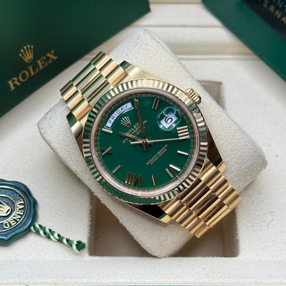 ROLEX DAY-DATE ORO GIALLO QUADRANTE VERDE