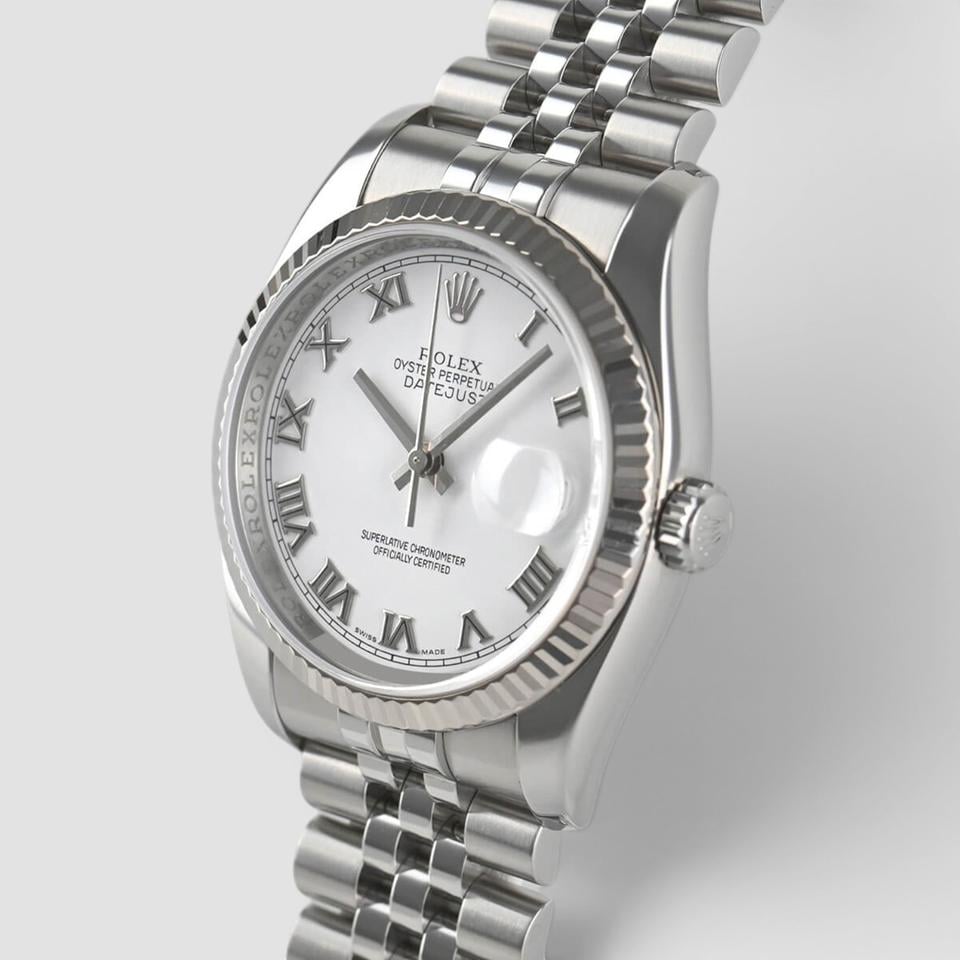 ROLEX DATEJUST JUBILÈE BIANCO NUMERI ROMANI