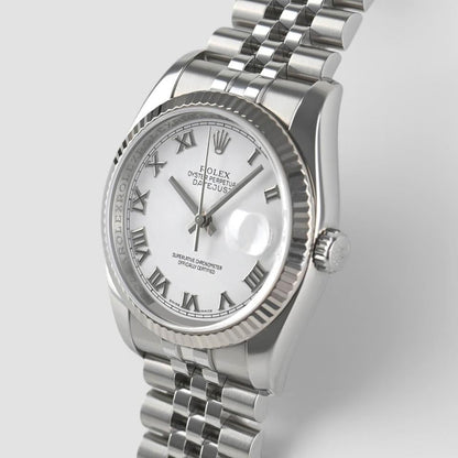 ROLEX DATEJUST JUBILÈE BIANCO NUMERI ROMANI