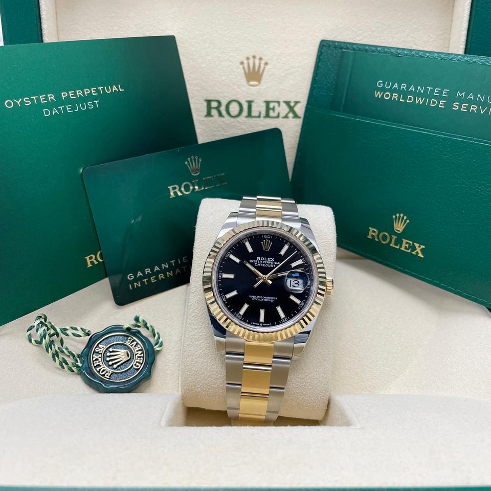 ROLEX DATEJUST OYSTER BLACK & GOLD