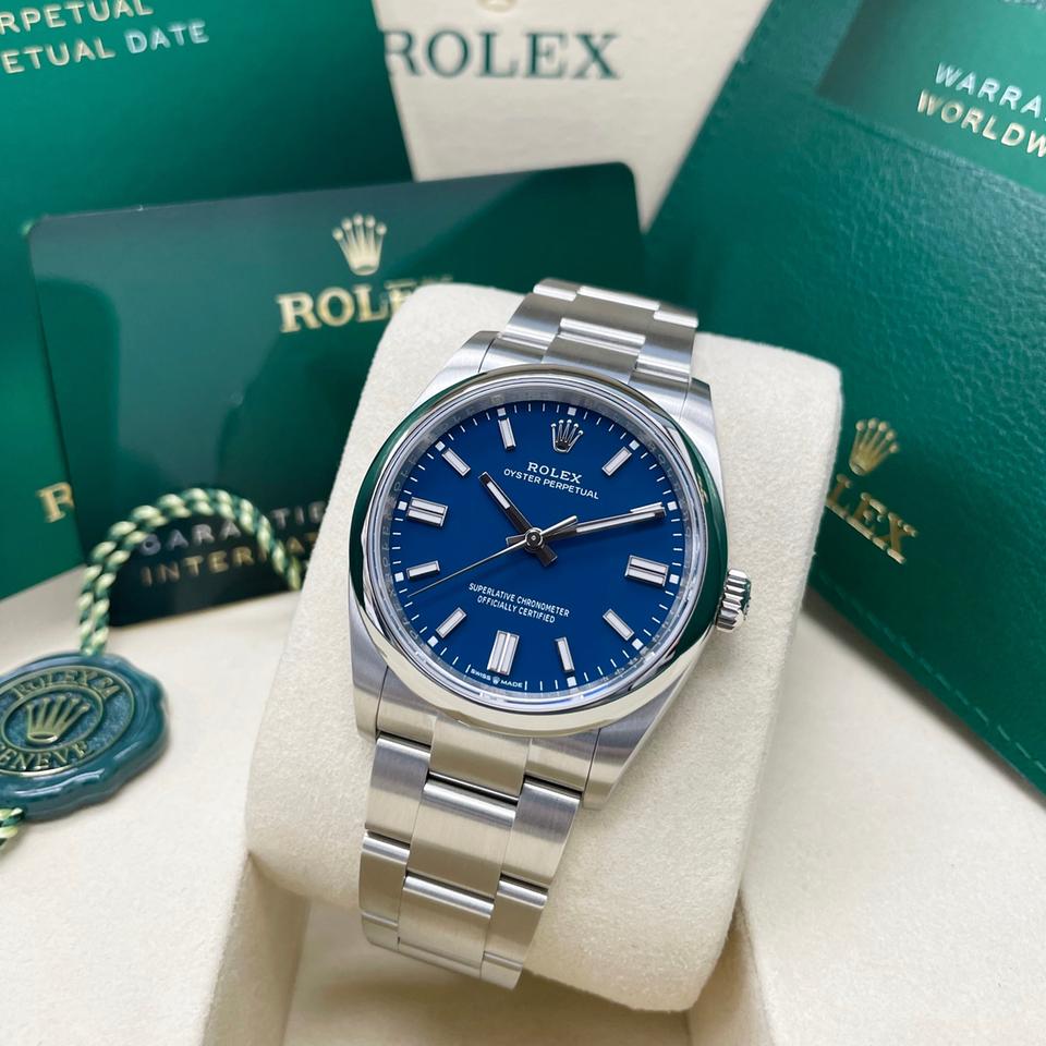 ROLEX OYSTER PERPETUAL BLUE DIAL